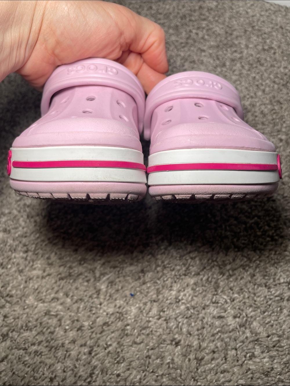 CROCS Kids' Light Pink Clog with Pink Trim BAYABAND STYLE - 10c - Picture 4 of 9